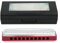 Blues Mundharmonika, 10 Löcher Mundorgan Edelstahl Key of Eb für Anfänger und die professionelle transparente und helle kleine und süße(rot) Blasinstrument Musikinstrument