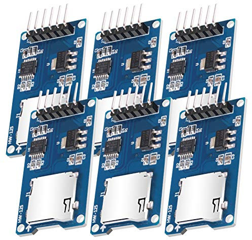 6PCS Micro SD Card Module with chip Level Conversion for Arduino,SDHC Card TF Card Adapter Reader (6PCS)