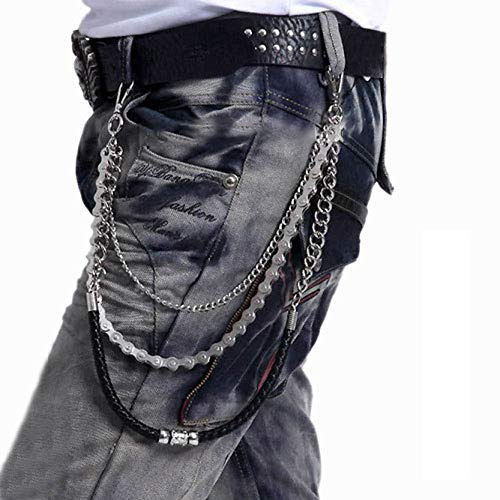 malyituk Punk-Hosenketten, Cyber-Hosenketten Night City Personalisierte Metall-Jeans-Herren-Taillenkette Lanyard Trendy Hip Hop Street Decor Ins Accessories European and American Style