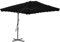 vidaXL Sonnenschirm mit Stahlmast Drehbar Gartenschirm Strandschirm Marktschirm Balkonschirm Ampelschirm Schirm Schwarz 250x250x230cm