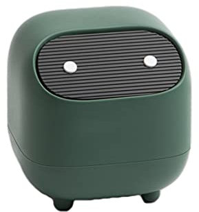 Verve Jelly Tischmülleimer mit Push Deckel, Tisch Mini Abfalleimer, Kosmetikeimer Mülleimer,Cartoons Wasserdicht Bad Abfalleimer, für Schreibtisch, Küche, Wohnzimmer, Büro, Auto