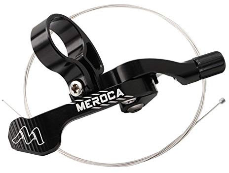 Perfect Flower Dropper Sattelstütze für Mountainbike, Aluminium, Schwarz/Rot, 22mm, 61,7g, 2 Installationspositionen, Fernbedienung, Kabelverstellbar, Fahrradsattelstütze Hebel