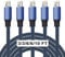 WACAUR [Apple MFi Certified 5Pack(3/3/6/6/10ft) Nylon Braided iPhone Charger Lightning Cable Fast Charging&Syncing Long Cord Compatible iPhone 12/11Pro Max/11Pro/11/XS/Max/XR/X/8/8P/7 More-Black&Blue