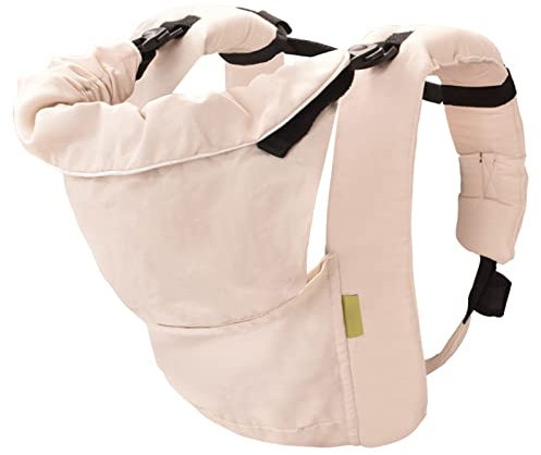 WPHH Kindertrage, Multifunktionale Babytragetuch Für Säuglinge Bis Kleinkinder, Ergonomische Babytrage Baumwolle Atmungsaktiver Babytragetasch Für Die Ganze Saison,Beige