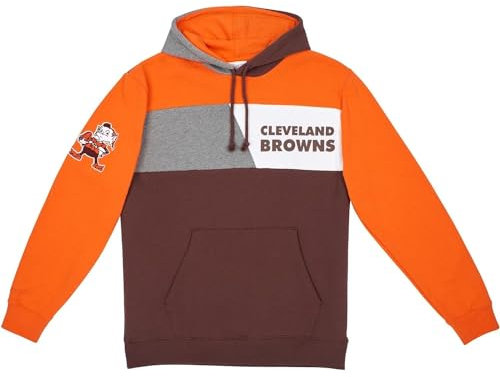 Mitchell & Ness Cleveland Browns Color Blocked NFL Fleece Hoodie