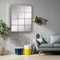 Espejo Ventana Fabricado en España – Mod Siena Industrial- Acabado Artesanal – Espejo de Pared Ideal para Salón, Recibidor, Vestidor, Dormitorio y Baño. (80x120 cm, Plata Envejecida)