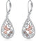 POPLYKE 925 Sterling Silber Kolibri Ohrringe Träne Dangle Ohrringe Für Damen Schmuck Geschenke Geburtstag