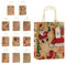 Geschenktüten Weihnachten Kraft Papier Braun - 12 Stück Papiertüten Kraftpapier Geschenktasche mit Henkel - Nikolaus Papiersackerl Geschenk Tüten zum Befüllen Bio Weihnachts Tasche Geschenkbeutel Set