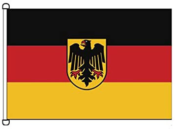 Stormflag Deutschland Fahne/Flaggen mit adler Schiffsflagge-Bootszubehör Motorboot Bootsfahne Deutschland 30x45cm Schiffsflaggentuch, 160g/m² Stoffgewich Doppel genäht mit D Haken