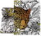 Berkin Arts for iPad Mini 7th 2024 & iPad Mini 6th 2021 (8.3 Inch) Folio Case Premium Leather Cover Maximalism Leopard Peonies Floral Pattern Animal Beast