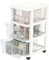 Cetomo Clearview Kunststoff 3 Aufbewahrungsschubladen, Aufbewahrungsschubladenwagen mit 4 Rollen für Zuhause, Schrank, Schlafzimmer, Bad, Büro, Waschküche, Küche und Schulschlafsaal, weiß, 1er Set
