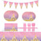 PIUMOJ Vaisselle de fête de Princesse, Vaisselle Anniversaire Princesse, Assiettes Anniversaire Princesse Château, Serviettes, Nappe, Décoration de fête de Princesse pour Enfant Fille, 10 Invités