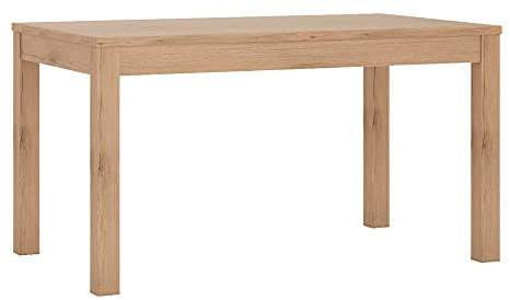 Lomadox Esszimmer Esstisch Ausziehtisch Esszimmertisch Tisch erweiterbar 140-180 cm Synchronauszug Einlegeplatte 40 cm in Eiche Nb. MDF Tischbeine
