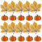 Lucleag 20 Stück Kürbis Ahornblatt bestickte Flicken, Herbstthema zum Aufbügeln bestickt zum Aufnähen oder Aufbügeln bestickt für DIY Handwerk Halloween Thanksgiving Herbst Kleidung Dekorationen