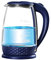 Hervidor eléctrico 1 Hervidor doméstico de 8 l, olla saludable, hervidor eléctrico de vidrio de borosilicato, agua hirviendo visible, azul oscuro-azul oscuro Present