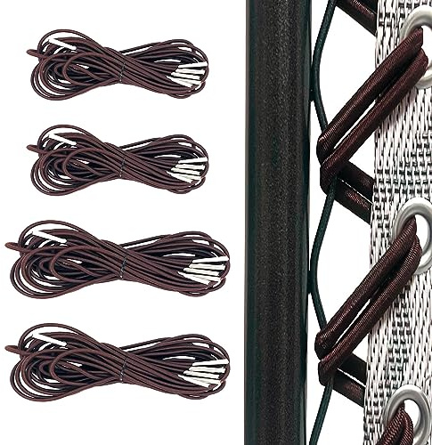 TSHAOUN 4 Pack Sun Loungers, Universal Zero Gravity Chair Repair Rope Chairs, Outdoor Lounge Chairs, Bungee Chair Replacement Bungee Ropes For Repairing Zero Gravity Chairs, Lounge Chairs (Braun)