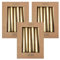 Stabkerzen 30er-Set | Metalic - Gold | Höhe 25 cm ø 2,2 cm | Brenndauer 7 Stunden - Premium Qualität | einfarbige Spitzenkerzen | pajoma