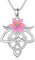YAFEINI Keltischer Halskette für Damen 925 Sterling Silber Keltischer Herz Anhänger Kette Lilie Schmuck Muttertag Geschenk für Frauen Mädchen (Keltischer Halskette)