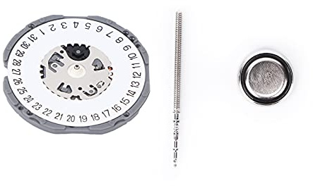VJ32B Uhrwerk Kalender Quarz Ersatzteil für Uhrmacherreparatur | Beinhaltet SR621SW-Batterie, 18 mAh Kapazität, leichtes Kunststoffgehäuse, präzise Struktur für die Montage von