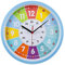 HOSPAOP Kinder Wanduhr Lautlos, Lernuhr Kinder Uhr Kinderzimmer Ohne Ticken Kinderwanduhr Bunt für Jungen Mädchen Kinderzimmer Schlafzimmer Küche Wohnzimmer Schule, 25 cm