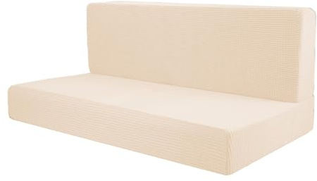 Ronyme 4 Stück RV-Sitzbezüge, Camper-Kissenbezüge, weich, Camper-Kissenbezüge, Sofa-Sitzkissenbezug, Gelb