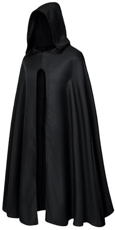 Bichingda Herren Deluxe Renaissance Umhang Mittelalter Wikinger Kostüm König Robe Halloween Viktorianischer Kapuzenumhang