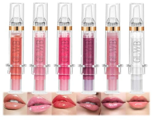 GLWB Lip Plumper, 2024 New GLWB Extreme Lip Plumper, Ultra-Hydrating Lip Plumping Booster with Chili Extract for Pouty Lips for Women, Say Bye to Frequent Touch-ups (6Color)