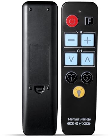 Universelle Senioren Fernbedienung TV mit großen Tasten für ältere Menschen mit Backlite, Universal TV Fernbedienung - Universelle – Einfache