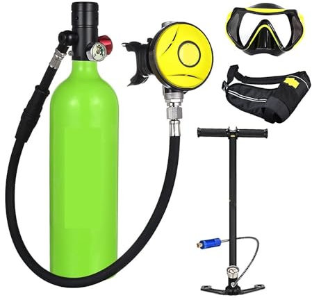 LZDOYY Tanque de Buceo, Equipo de Buceo, Botella de Buceo, Cilindro de oxígeno, Juego de Tanque de Aire con Bolsa de Almacenamiento,B