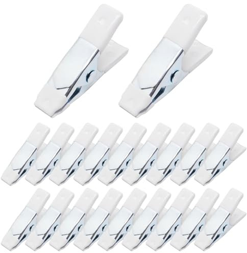 GDFYMI 2 Inch Spring Clamps, Heavy Duty Metal Strong Clips Clamps (20pcs, White)