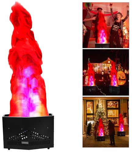 ROOMEDAL 1.8M Fake Fire Flame Light with 36 LED Creative Artificial Simulated Fire Atmosphere Lamp for Christmas Stage DJ Party Lighting Nightclub Lagerfeuer Party