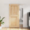 AUVYI Schiebetüren für Lagerhallen mit Beschlag Weiß 90x3,6x210 cm Massives Kiefernholz und Stahl Schibetür Wohnzimmertuer Schwebetür Sliding Door Zimmertür Scheunentor Holztuer Innentüren
