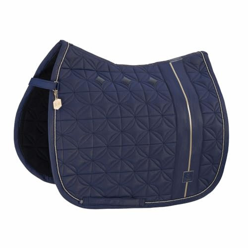 Eskadron Heritage Schabracke Big Square Glam Almond/Black/Trueblue/vintagegreen, Größe:Dressur Warmblut (DL), Farbe:True Blue