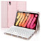 Coque Clavier pour iPad Mini 7 (A17 Pro) 2024 / Mini 6 2021, AZERTY Français Amovible Clavier Bluetooth sans Fil pour iPad Mini 7/6 8.3'', Rose