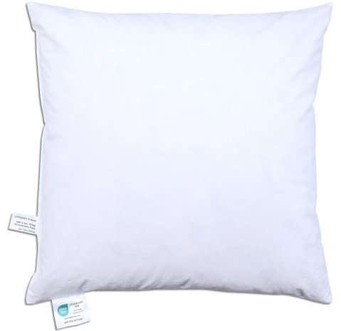 kollektion MT Kissenfüllung Livia 45 x 45 cm mit 600g Daunen-Federfüllung und aus Ökotex-Baumwolle- hochwertiges Federkissen in weiß mit extra Dicker Füllung - Kissen-Inlett