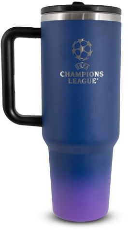 Hy-Pro Officially Licensed UCL 40oz/1.18 L Thermal Flask & Handle - Metal Water Bottle with Straw, Portable Water Bottle for Sports & Daily Use - Stainless Steel Design