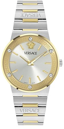 Versace Herren Analog Quarz Armbanduhr Greca Logo Aereo Swiss Made