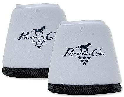 Professional's Choice Quick-Wrap Bell Boots | Ultimate in Hoof and Soft Tissue Protection | 360 Degree Wrap | Medium White