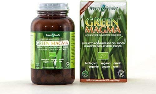 Green Magma - Integratore alimentare a base di succo di erba d'orzo, 320 Compresse, 120 g