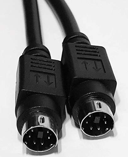 PS/2 Mini-DIN Macho de 6 Pines Macho Negro Cable 6 ft ratón y Teclado