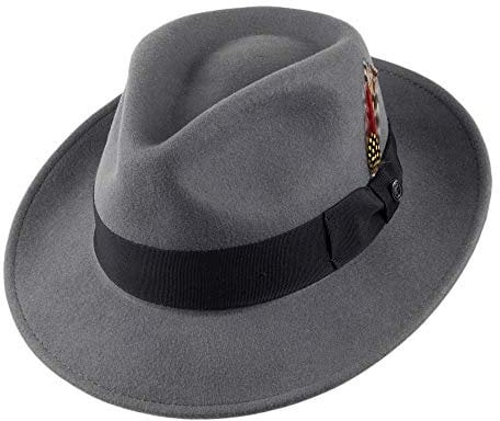 Jaxon & James Knautschbarer C-Krone Fedora - Grau - M