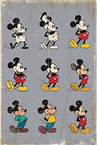 Mickey Mouse Poster Evolution (61cm x 91,5cm)