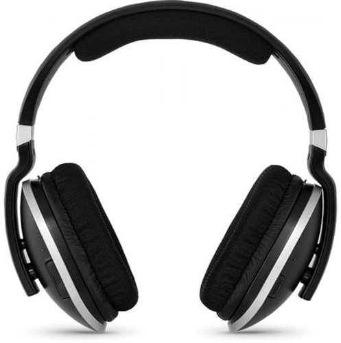 TechniSat STEREOMAN 2 - cuffie radio senza fili a 2.4GHz (per TV e sistemi musicali, con docking station) nero