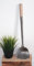 Asia Art Factory AAF Nommel®, Wok Spahtel Pfannenwender flach 005 Edelstahl Größe L – 48 cm lang, Kelle 12 x 11 cm, mit Holzgriff, genietet