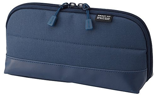LIHITLAB Pen Case (Pencil Case), Water & Stain Repellent, 8 x 4'', Navy (A7688-11)
