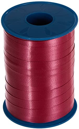 Präsent C.E. PATTBERG Geschenkband Bordeaux, 250 Meter Ringelband 10 mm zum Basteln, Dekorieren & Verpacken von Geschenken zu jedem Anlass