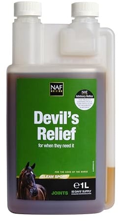 NAF Devil's Relief 1L – Herbal Joint Support for Horses – With Devil’s Claw, MSM & Natural Antioxidants – Aids Mobility – Ideal for Older or Active Horses