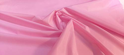 Tissu en nylon imperméable avec revêtement PU Rose pâle 1 m 150 cm x 100 cm