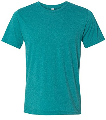 Canvas Mens Triblend Crew Neck Plain Short Sleeve T-Shirt (2XL) (Teal Triblend)