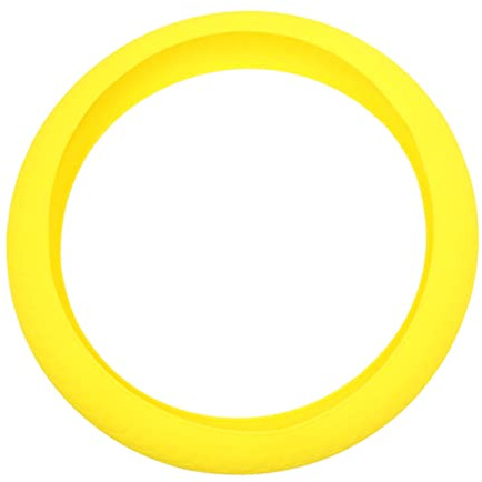Sourcingmap 34cm Outer Dia Yellow Silicone Steering Wheel Cover Protector | Wheel Cover Protector, Anti-Slip, for Car